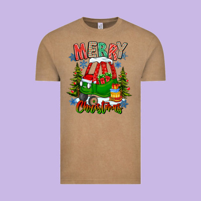 Merry Christmas Car Vintage Tee Designed By Cowhidedigitalart