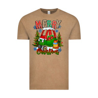 Vintage Coffee merry christmas car Vintage Tee - CowhideDigitalArt