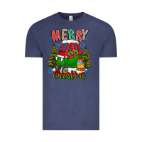 Vintage Denim merry christmas car Vintage Tee - CowhideDigitalArt