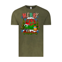 Vintage Olive merry christmas car Vintage Tee - CowhideDigitalArt