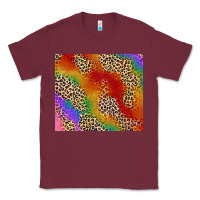 Burgundy Pride rainbow leopard design Classic Tee - FaDigitalArtStudio
