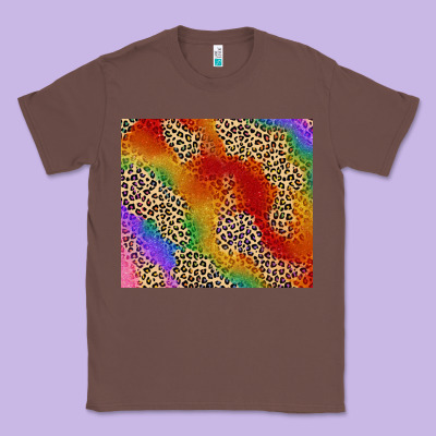 Pride Rainbow Leopard Design Classic Tee Designed By Fadigitalartstudio