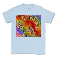 Dusty Blue Pride rainbow leopard design Classic Tee - FaDigitalArtStudio
