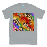 Heather Grey Pride rainbow leopard design Classic Tee - FaDigitalArtStudio