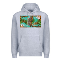 Heather Grey koala cup Premium Hoodie - BarkalooDesign