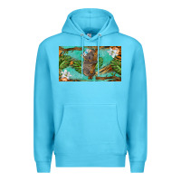 Ocean Blue koala cup Premium Hoodie - BarkalooDesign