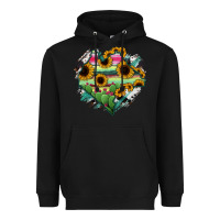 Black Chiapas State Of Mexico Map Heavyweight Hoodie - RanaPortraitStore