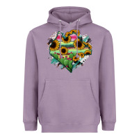 Lavender Chiapas State Of Mexico Map Heavyweight Hoodie - RanaPortraitStore