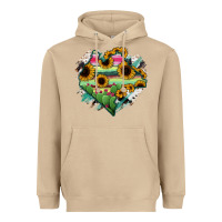 Mushroom Chiapas State Of Mexico Map Heavyweight Hoodie - RanaPortraitStore