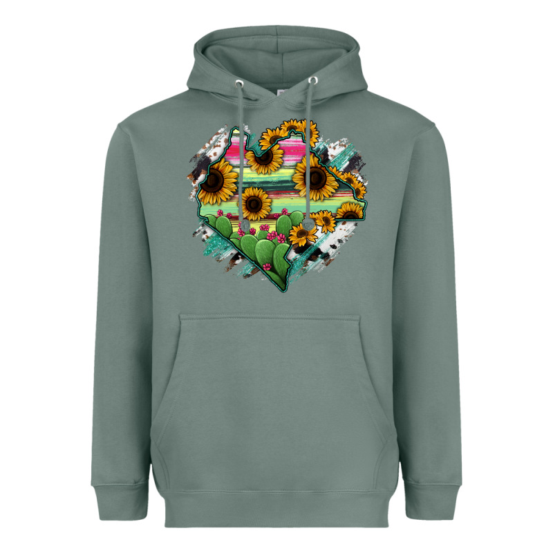Chiapas State Of Mexico Map Heavyweight Hoodie by RanaPortraitStore | Teevron
