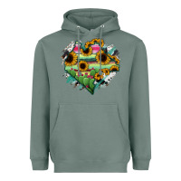 Sage Chiapas State Of Mexico Map Heavyweight Hoodie - RanaPortraitStore