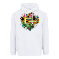 White Chiapas State Of Mexico Map Heavyweight Hoodie - RanaPortraitStore