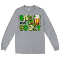 Heather Grey bad and boozy Long Sleeve Tee - Artiststas