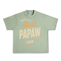 Oil Green Mens Best Papaw Ever Funny Dad / Grandpa Urban Heavy Tee - DesigneFamous