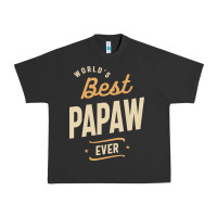 Pigment Black Mens Best Papaw Ever Funny Dad / Grandpa Urban Heavy Tee - DesigneFamous