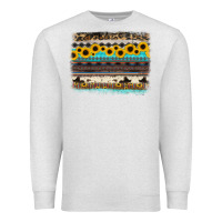 Oatmeal Heather sunflower aztec serape cowhide background Premium Sweatshirt - RanaPortraitStore