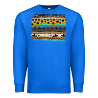 True Royal sunflower aztec serape cowhide background Premium Sweatshirt - RanaPortraitStore