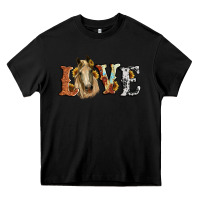 Black love horse sunflower Heavy Core Tee - RanaPortraitStore