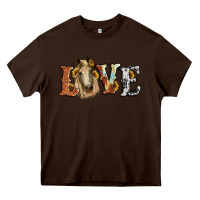 Chocolate Brown love horse sunflower Heavy Core Tee - RanaPortraitStore