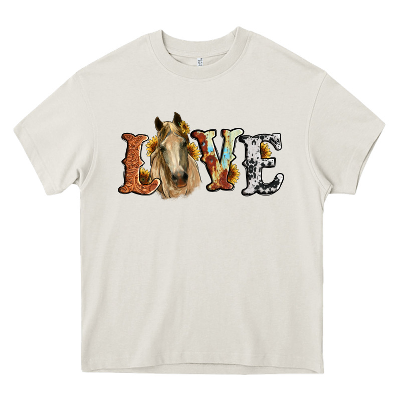 Love Horse Sunflower Heavy Core Tee by RanaPortraitStore | Teevron