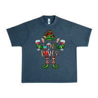 Midnight Navy I'm The wine Lover Elf Urban Heavy Tee - CowhideDigitalArt