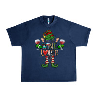 Navy I'm The wine Lover Elf Urban Heavy Tee - CowhideDigitalArt