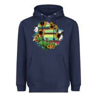 Navy Chihuahua State Of Mexico Map Heavyweight Hoodie - RanaPortraitStore