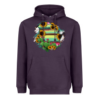 Plum Chihuahua State Of Mexico Map Heavyweight Hoodie - RanaPortraitStore