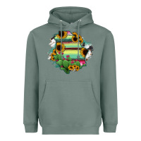 Sage Chihuahua State Of Mexico Map Heavyweight Hoodie - RanaPortraitStore
