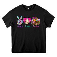 Black Peace Love Easter Heavy Core Tee - BundleAndBundleShop