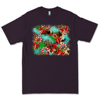 Plum Christmas Plaid Turquoise Glitter Cowhide Premium Tee - FaDigitalArtStudio