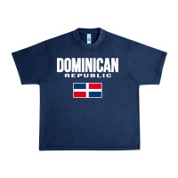 Navy dominican republic Urban Heavy Tee - DesigneFamous