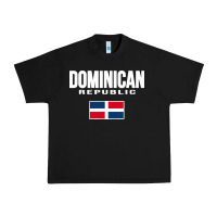 Black dominican republic Urban Heavy Tee - DesigneFamous