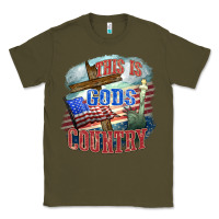 Army Green This is gods country Classic Tee - FaDigitalArtStudio