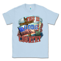 Dusty Blue This is gods country Classic Tee - FaDigitalArtStudio
