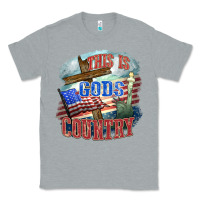 Heather Grey This is gods country Classic Tee - FaDigitalArtStudio