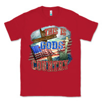 Red This is gods country Classic Tee - FaDigitalArtStudio
