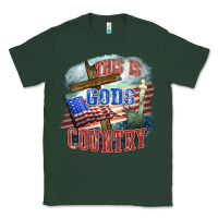 Sports Green This is gods country Classic Tee - FaDigitalArtStudio
