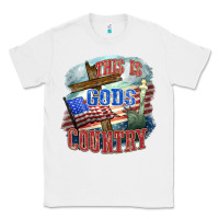 White This is gods country Classic Tee - FaDigitalArtStudio