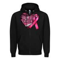 Black tackle cancer Zipper Hoodie - RanaPortraitStore