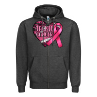 Charcoal Heather tackle cancer Zipper Hoodie - RanaPortraitStore