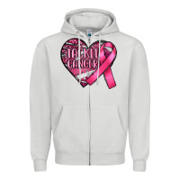 Dove Grey tackle cancer Zipper Hoodie - RanaPortraitStore
