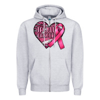 Heather Grey tackle cancer Zipper Hoodie - RanaPortraitStore