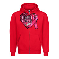 Red tackle cancer Zipper Hoodie - RanaPortraitStore
