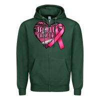 Sports Green tackle cancer Zipper Hoodie - RanaPortraitStore