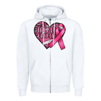 White tackle cancer Zipper Hoodie - RanaPortraitStore