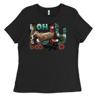 Black oh holy night Ladies Tee - CowhideDigitalArt