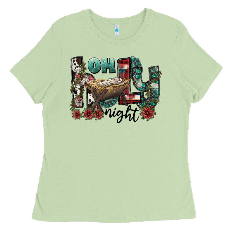 Oh Holy Night Ladies Tee by CowhideDigitalArt | Teevron
