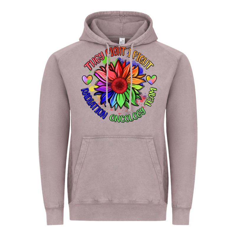Oncology Team Sunflower Malia Vintage Hoodie by BarkalooDesign | Teevron