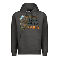 Charcoal Heather just a girl who loves koalas Premium Hoodie - BarkalooDesign